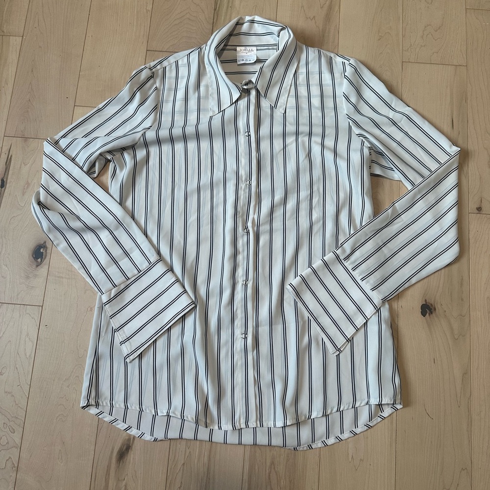 Elegant Striped Women's Button Down Shirt